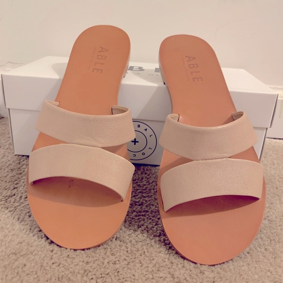 ABLE Rosa Sandal in Sand Napa - Picture 3 of 4